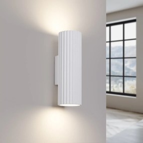 Kinkiet KARBON 20 biały ryflowany SOLLUX  LIGHTING