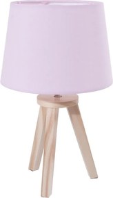 Atmosphera - Lampa stołowa TRIPOD 1xE14/40W/230V sosna/różowy