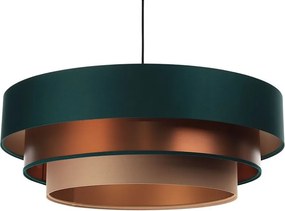 Lampa wisząca TRIO MIX zielona/miedziana/beżowa