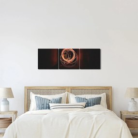 Obraz - linie w tunelu (z zegarem) (90x30 cm)