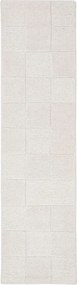 Wełniany chodnik tkany ręcznie w kolorze kości słoniowej 60x230 cm Checkerboard – Flair Rugs