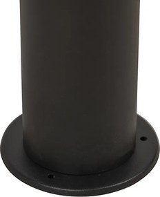 Stojąca lampa zewnętrzna czarna z opalem białym 30 cm IP44 - Odense