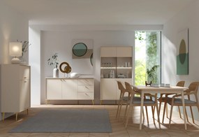 Stół SFERA Odcienie beżu do Salonu Jadalni 180 x 90 x 75,5 cm, Prostokątny