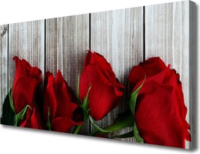 Obraz canvas Aksamitne Róże w Rozkwicie