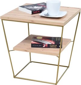 Stolik kawowy z półką dąb artisan F7-P02