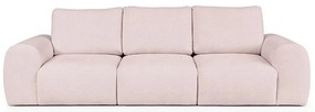Jasnoróżowa sofa z materiału bouclé 287 cm Mirel – Rodier