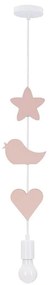 Dziecięca lampa wisząca na lince TRIO 1xE27/20W/230V różowa/biała