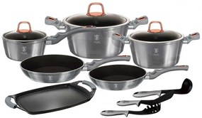 Aluminiowy zestaw garnków z granitową powłoką S1-N84