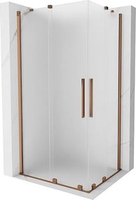 Mexen Velar Duo kabina prysznicowa rozsuwana 100 x 90 cm, szron, różowe złoto - 871-100-090-32-60
