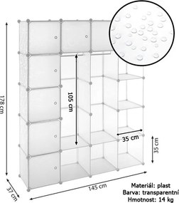 Przezroczysta półka - system wtykowy