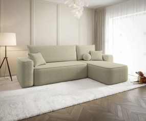 Ciemnobeżowy rozkładany narożnik w kształcie L A5-L74