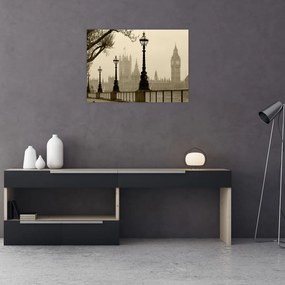 Obraz - Londyn we mgle, Anglia (70x50 cm)