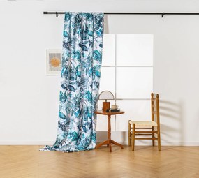 Designerska zasłona CORTINA 140x270 cm, wzorzysta Zawieszanie: Taśma z wiązaniami