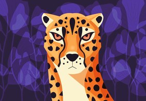 Fototapeta - Gepard, grafika (196x136 cm)