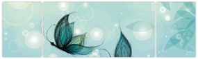 Obraz - Niebieskie motyle (170x50 cm)