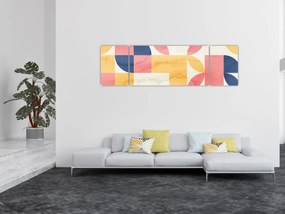 Obraz - Abstrakcja z wzorami retro (170x50 cm)