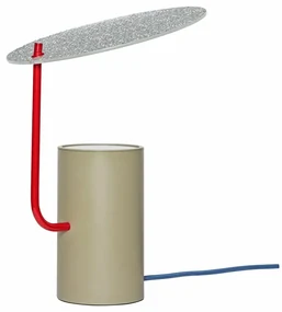 Lampa stołowa w kolorze khaki ze szklanym kloszem (wysokość 35 cm) Disc – Hübsch