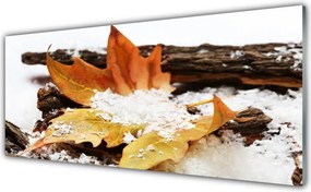 Szkło Dekoracyjne do Kuchni Złoty Liść Jesienny