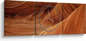 Obraz - Czerwony piasek (z zegarem) (90x30 cm)