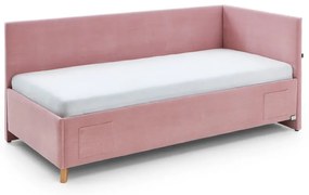 Różowe narożne łóżko dziecięce ze schowkiem 90x200 cm Cool – Meise Möbel