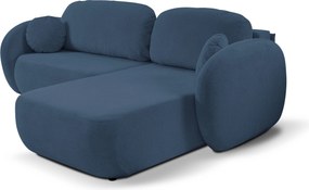 Masseno Narożnik AMICO z funkcją spania i pojemnikiem na pościel Narozniki L, Rozkładana sofa - Granatowy, ARAGON 79