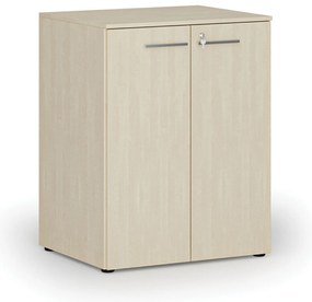Szafa biurowa z drzwiami PRIMO WOOD, 2 półki, 800 x 640 x 1027 mm, brzoza