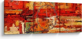 Obraz muralu (z zegarem) (90x30 cm)