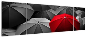 Obraz otwartych parasoli (170x50 cm)