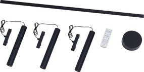 Nowoczesny system oświetlenia szynowego z 3 czarnymi lampami wiszącymi 1-fazowymi - Magnetic Cassie