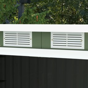 Outsunny Szopa na Narzędzia Ogrodowe Stalowa z Przesuwanymi Drzwiami Przestronna Jasnozielona 277x130x173cm | Aosom PL