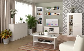 Biała półka 90 cm wisząca w stylu skandynawskim F3-L91