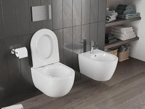 Mexen Carmen miska wc Rimless Tornado z deską wolnoopadającą slim, duroplast, biała połysk - 30880500T