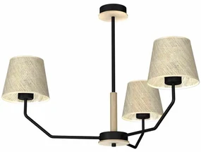 Lampa wisząca, potrójna, klasyczna ETNA Black 3xE27