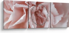Obraz - Szczegół kwiatu (z zegarem) (90x30 cm)