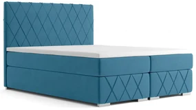 Łóżko kontynentalne AVELA 2 180x200 ciemno niebieskie velvet LAVERTO