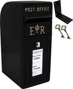 Czarna skrzynka pocztowa Royal Mail
