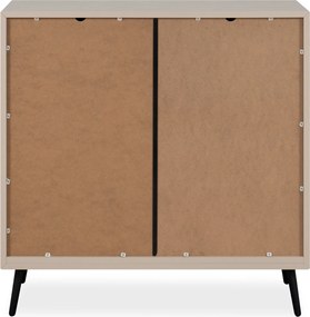 Komoda na wysokich nóżkach Arona 2D, w kolorze cappuccino
