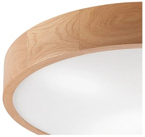 Brązowa lampa sufitowa ze szklanym kloszem ø 58 cm Eveline – LAMKUR