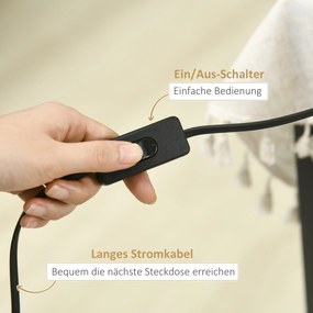 HOMCOM Lampa biurkowa 40W biala regulowana do czytania z gniazdem E27 wygodna i funkcjonalna | Aosom PL