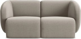 Jasnobrązowa aksamitna sofa 174 cm Lani – Makamii