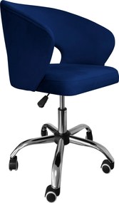 Fotel obrotowy AURA tkanina Welur krzesło biurowe : Kolor Stelaża - Chrom, Kolor tkaniny - VELVET - MG16, Typ siedziska - Siedzisko obrotowe 360°, Typ tkaniny - Velvet