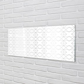 Panel szklany do Kuchni Zarys Wielokątów