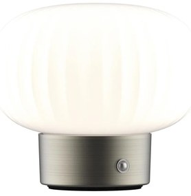 LED Ściemnialna dotykowa lampa stołowa LATTE LED/1,8W/5V USB 2000 mAh chrom/biały