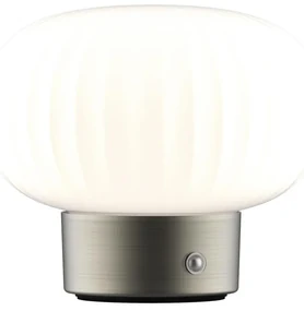 LED Ściemnialna dotykowa lampa stołowa LATTE LED/1,8W/5V USB 2000 mAh chrom/biały