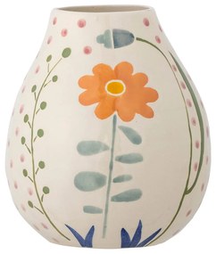 Kremowy kamionkowy ręcznie malowany wazon (wysokość 17 cm) Taza – Bloomingville