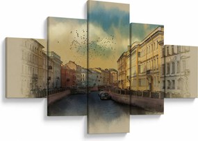 Obraz - Rzeka Mojka, Sankt Petersburg, Rosja (125x70 cm)