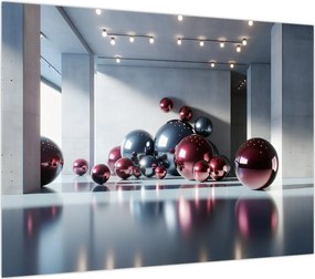 Obraz - 3D przestrzeń z kulami II. (70x50 cm)