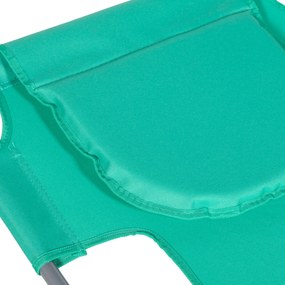 Outsunny Leżanka ogrodowa z wyściełanym otworem na twarz, leżak do masażu na zewnątrz, boczna kieszeń, tkanina, metal, Zielony