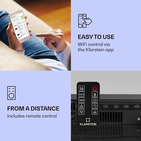 Klarstein Studio LightFire Smart 2000W Kominek Elektryczny Dekoracyjny Biały