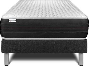 lózka z materacem VITAL SPRING 120 x 200 cm Rama lózka Czarny